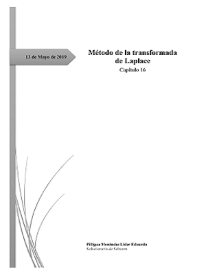 Capítulo 16 - Método de la transformada de Laplace